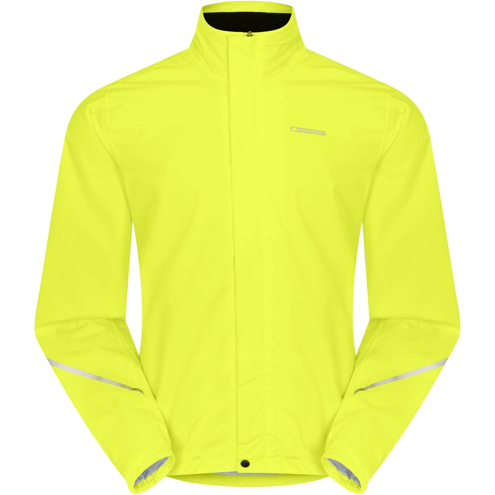 MADISON Protec Men's 2-Layer Waterproof Jacket, Hi-Viz Yellow-Bicycle Jacket-Madison-Chain Driven Cycles-Sligo-Ireland