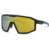 Madison Enigma Sunglasses-Sunglasses-Madison-Gloss Black/Bronze Mirror-Chain Driven Cycles