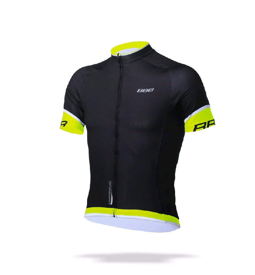 BBB BBW-246 ComfortFit Short Sleeve Jersey-Bicycle Jerseys-BBB-Large BLK/NEON-Chain Driven Cycles-Bike Shop-Ireland