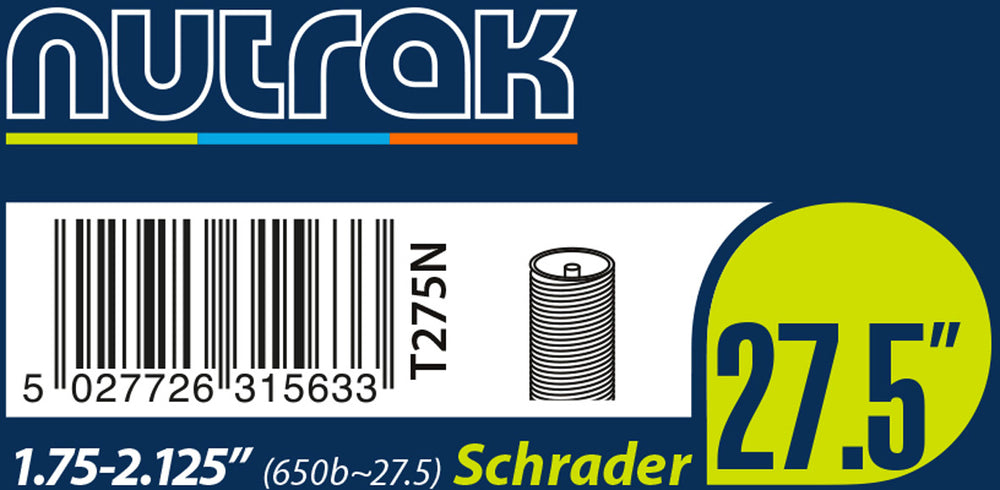 NUTRAK 27.5 x 2.1 inches Bike Tube-Bicycle Tubes-NUTRAK-Schrader-Chain Driven Cycles-Bike Shop-Ireland