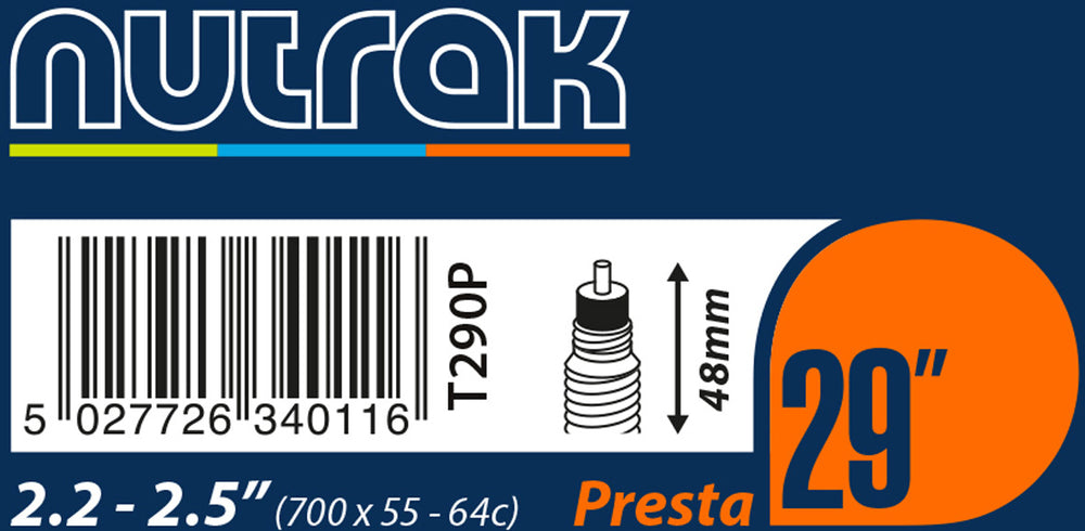 NUTRAK 29 inch Bike Tube-Bicycle Tubes-NUTRAK-Presta-29 x 2.2-2.5 inch-Chain Driven Cycles-Bike Shop-Ireland
