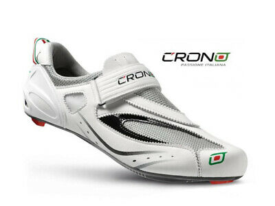Crono Haway Triathlon Shoe White-Shoes-Crono-47-Chain Driven Cycles-Bike Shop-Ireland