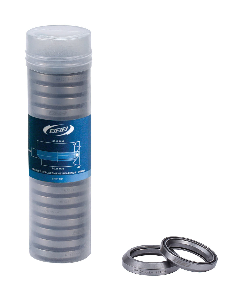 BBB BHP-181 - HEADSET BEARINGS ( 1.1/8, 41.8-8MM 45 DEGREE-45 DEGREE)-Bicycle Headset Bearings-BBB-Chain Driven Cycles-Bike Shop-Ireland