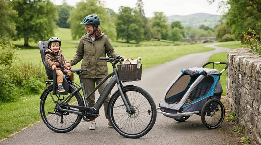 Choosing Child Seats, Trailers and Baskets for Electric Hybrid Bikes