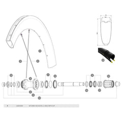 Mavic ID360 Rear Axle 135/142 DCL V2373401-Bicycle Wheel Parts-Mavic-Chain Driven Cycles