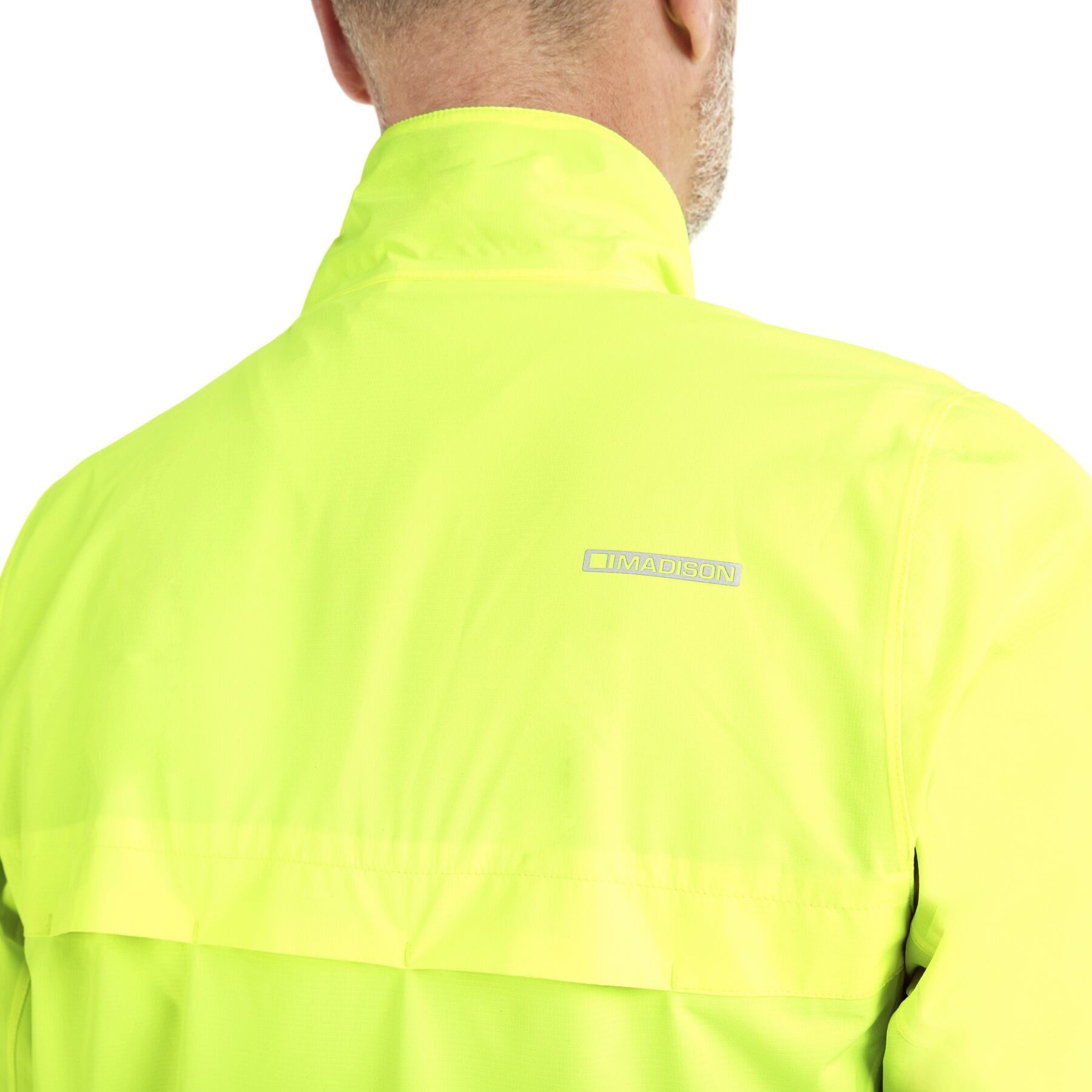 MADISON Protec Men s 2 Layer Waterproof Jacket Hi Viz Yellow Chain Driven Cycles