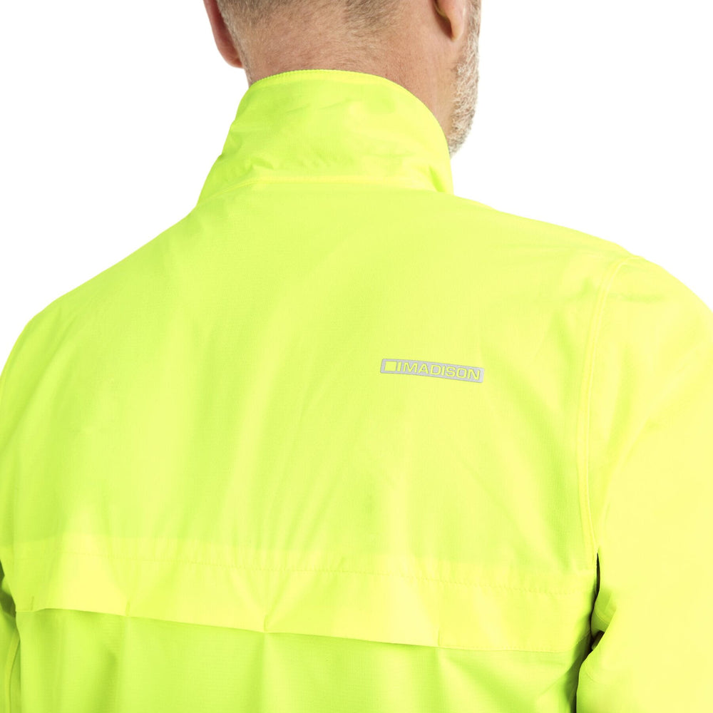 MADISON Protec Men's 2-Layer Waterproof Jacket, Hi-Viz Yellow-Bicycle Jacket-Madison-Chain Driven Cycles-Sligo-Ireland