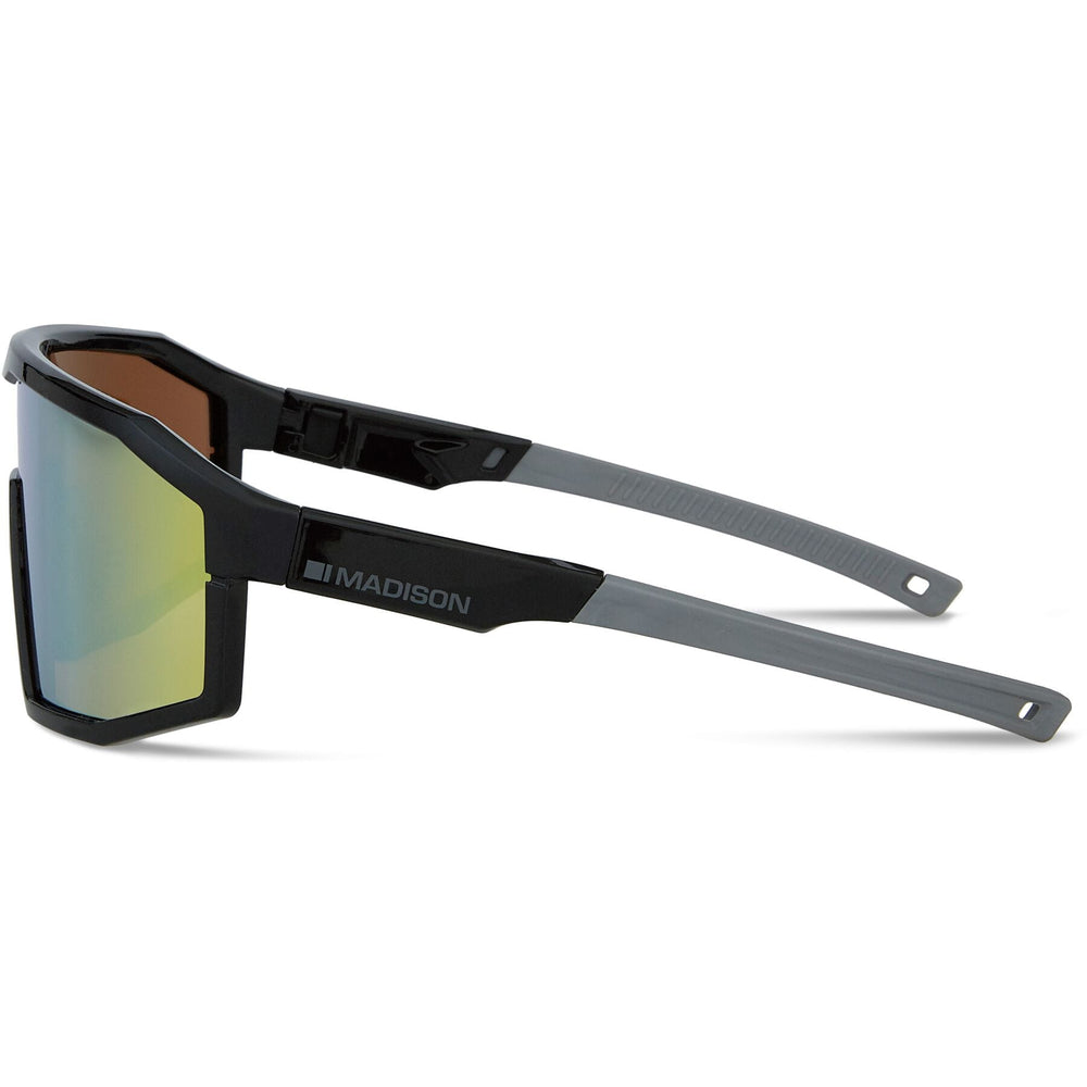 Madison Enigma Sunglasses-Sunglasses-Madison-Gloss Black/Bronze Mirror-Chain Driven Cycles