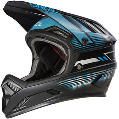 O'NEAL Backflip Eclipse Full Face MTB Helmet-Bicycle Helmets-O'NEAL-Small (55-56cm)-Grey / Blue Ice-Chain Driven Cycles