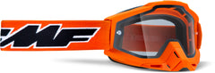 100% FMF POWERBOMB Enduro Goggle Rocket Orange Clear Lens