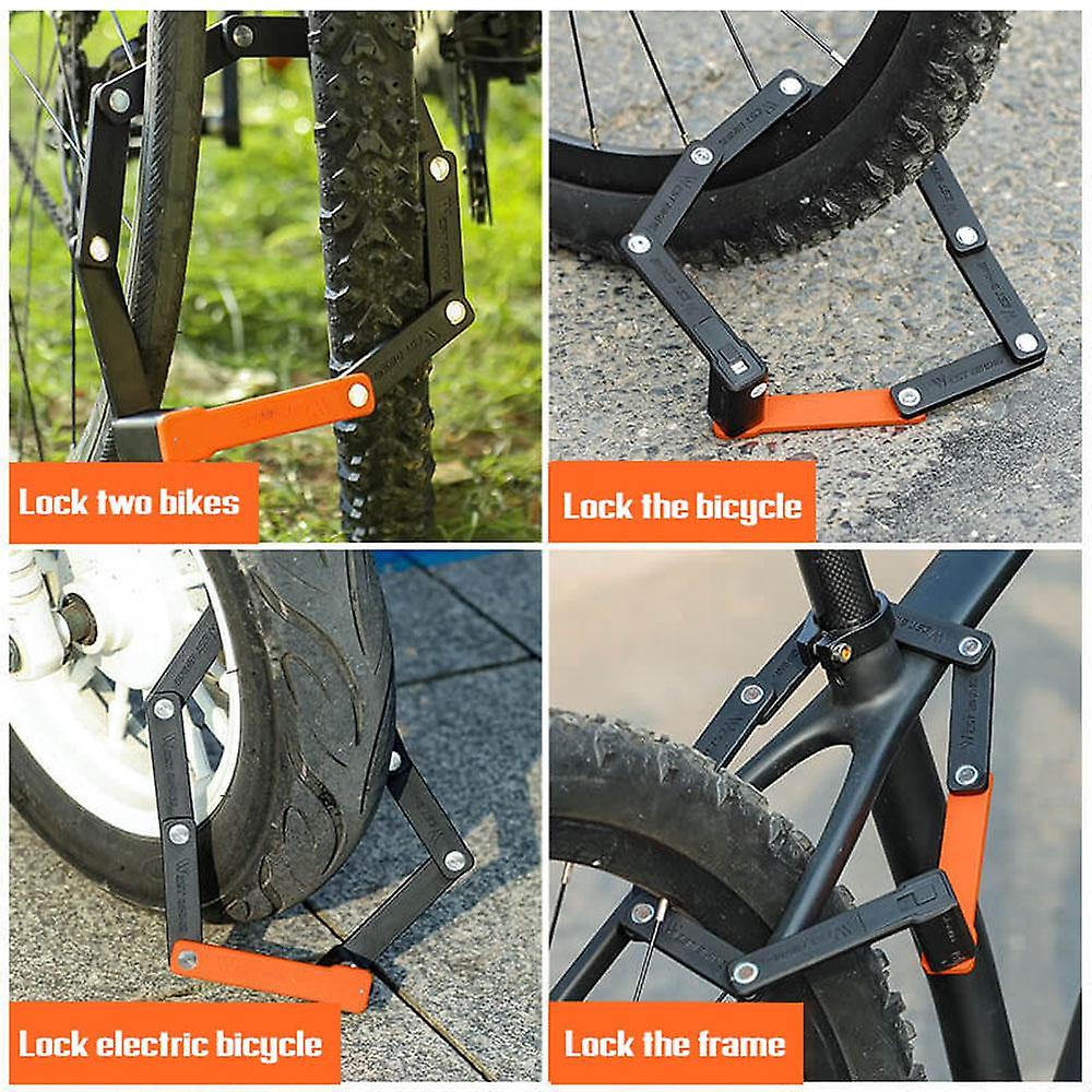 WB Compact Folding Bike Lock-Bicycle Locks-WB-Chain Driven Cycles-Sligo-Ireland