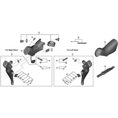 Shimano ST-R8050 left hand bracket unit