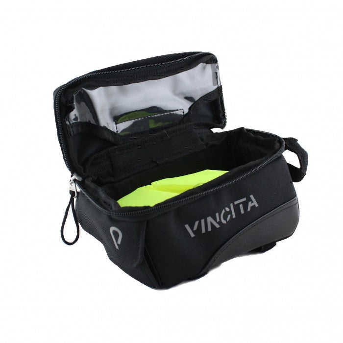 Vincita Top Tube Bag with Phone Pocket-Bicycle Bags & Panniers-Vincita-Chain Driven Cycles-Bike Shop-Ireland