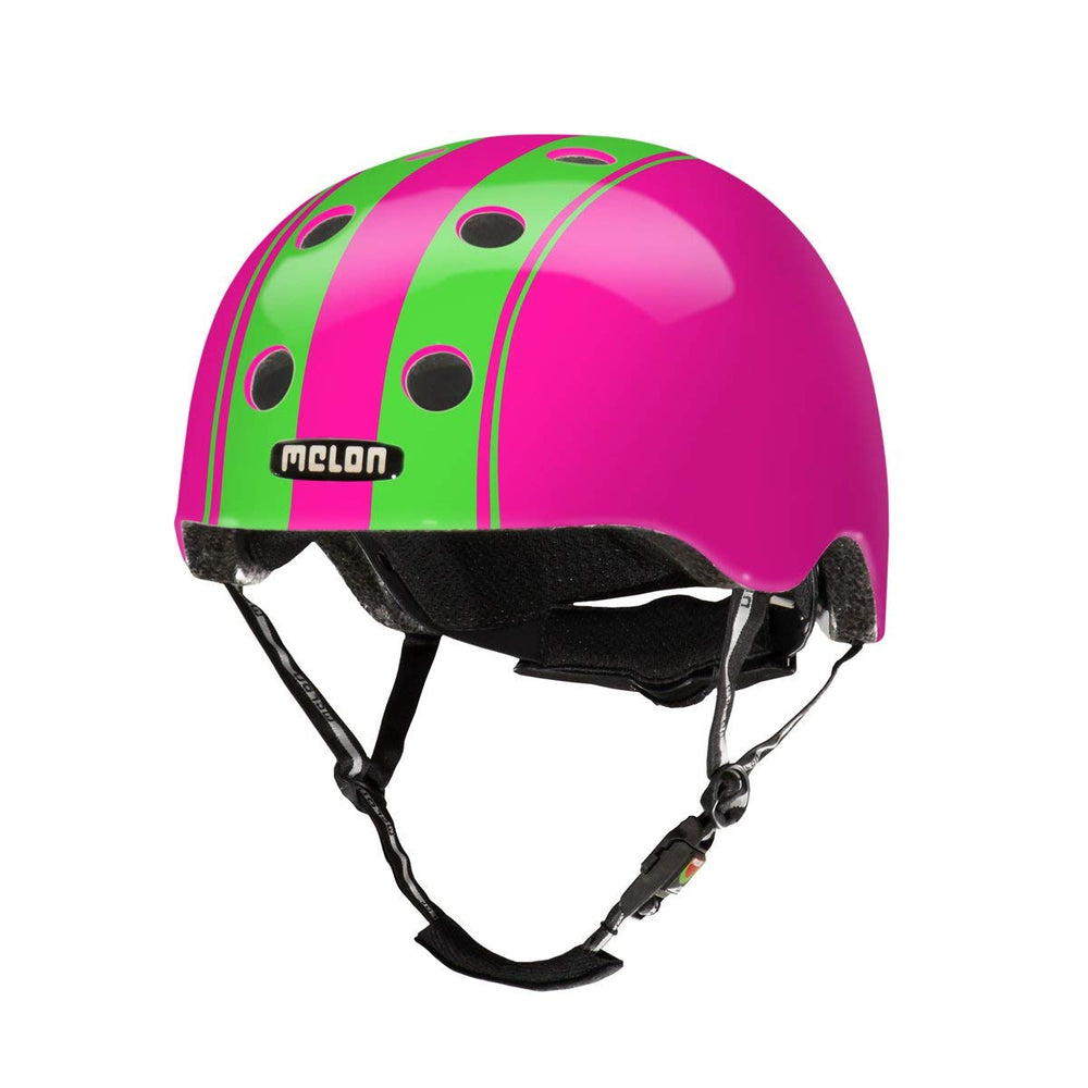 Melon Urban Active Helmet-Bicycle Helmets-Melon-XXS-S-stripe double green pink-Chain Driven Cycles-Bike Shop-Ireland