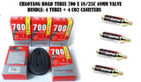 BUNDLE:4 CHAOYANG Road Tubes 700 X 18/25C 48MM Valve + 4 CO2 Canisters-Chaoyang-Chain Driven Cycles-Bike Shop-Ireland