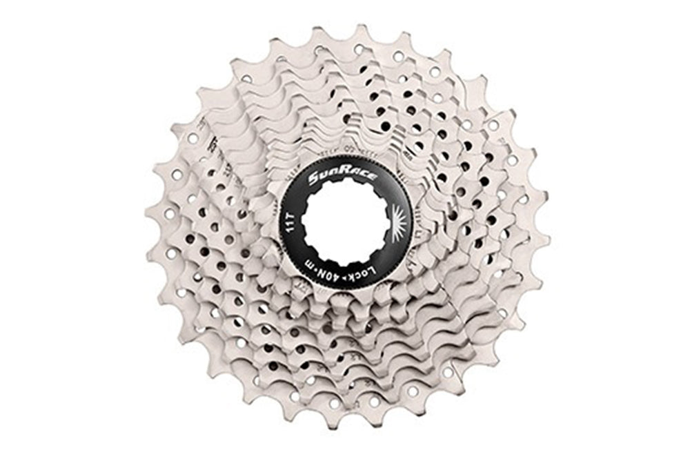 Sunrace Cassette 11-28T-Bicycle Cassettes & Freewheels-Sunrace-10sp 11-28T-Metallic Silver-Chain Driven Cycles-Bike Shop-Ireland