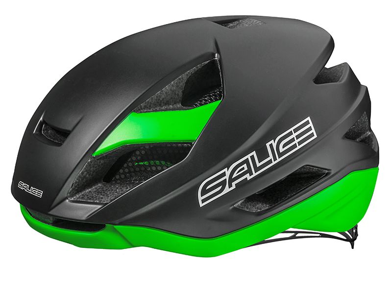 Salice Levante AERO Cycling Helmet-Bicycle Helmets-Salice-S-M-Black/Green-Chain Driven Cycles-Bike Shop-Ireland