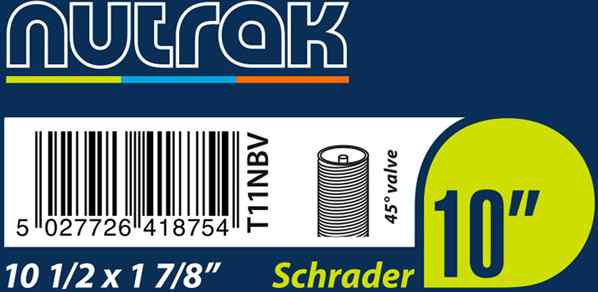 NUTRAK 10 1/2 x 1 7/8 Inch (270 x 47-203) Schrader Tube-Bicycle Tubes-NUTRAK-Chain Driven Cycles-Bike Shop-Ireland