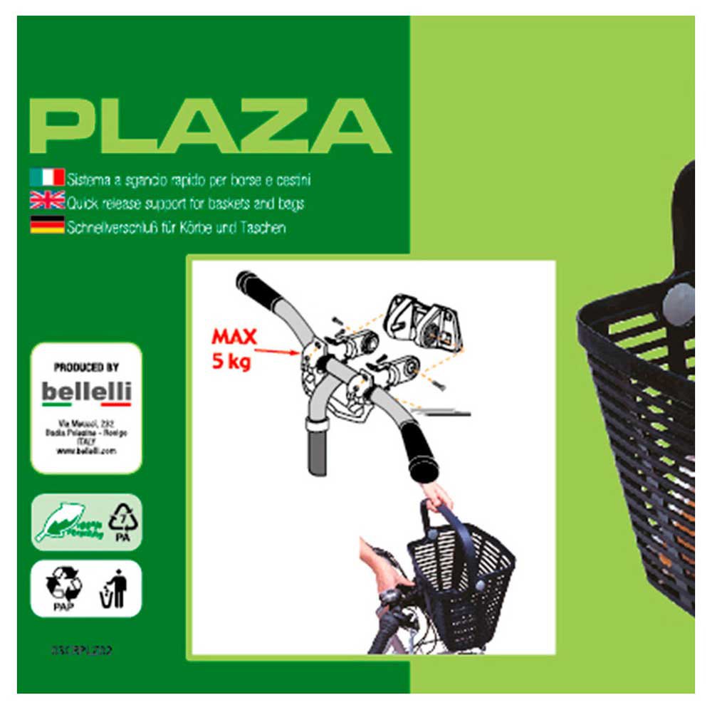 Bellelli Plaza - Front Bicycle Basket-Bicycle Baskets-Bellelli-Chain Driven Cycles-Bike Shop-Ireland