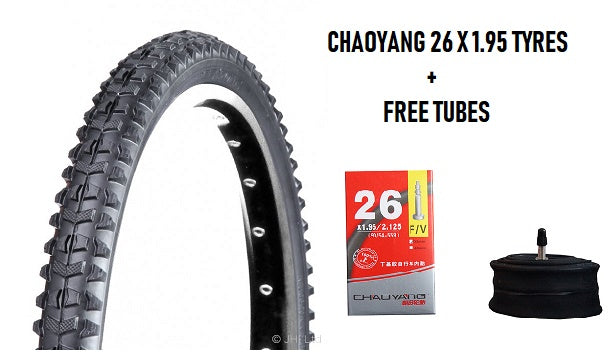 CHAOYANG MTB Tyres 26 x 1.95 Tyre + Free Tube-Chaoyang-Chain Driven Cycles-Bike Shop-Ireland