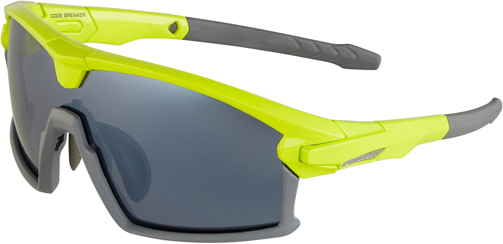 Code Breaker Glasses 3 pack | Silver Mirror/Smoke/Clear Lens | Gloss Lime Punch-Sunglasses-Madison-Chain Driven Cycles-Bike Shop-Ireland