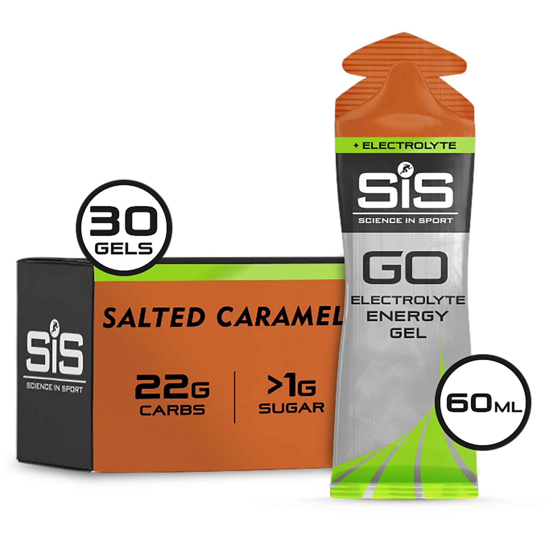 SiS GO Electrolyte Energy Gel Salted Caramel 60ml-Nutrition Gels & Chews-SIS-Chain Driven Cycles-Bike Shop-Ireland