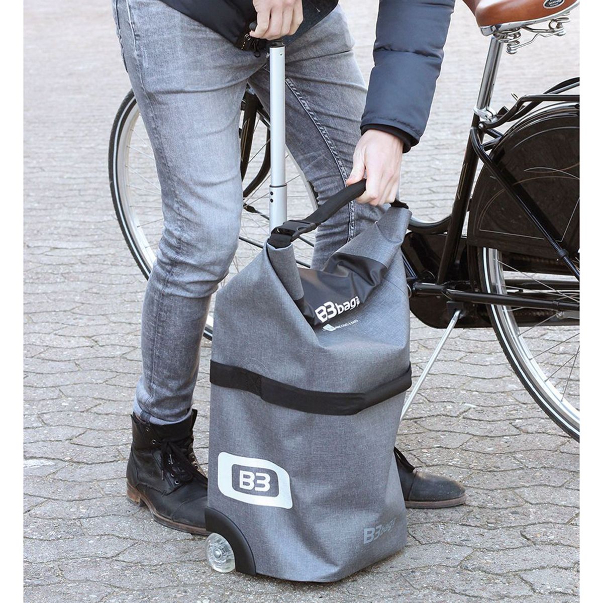 B & W B3 Waterproof Bag with Wheels-B & W-Chain Driven Cycles-Bike Shop-Ireland