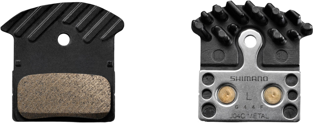 Shimano J04C Disc Brake Pads and Spring | Cooling Fins | Alloy Backed | Sintered-Bicycle Brake Parts-Shimano-Chain Driven Cycles-Bike Shop-Ireland